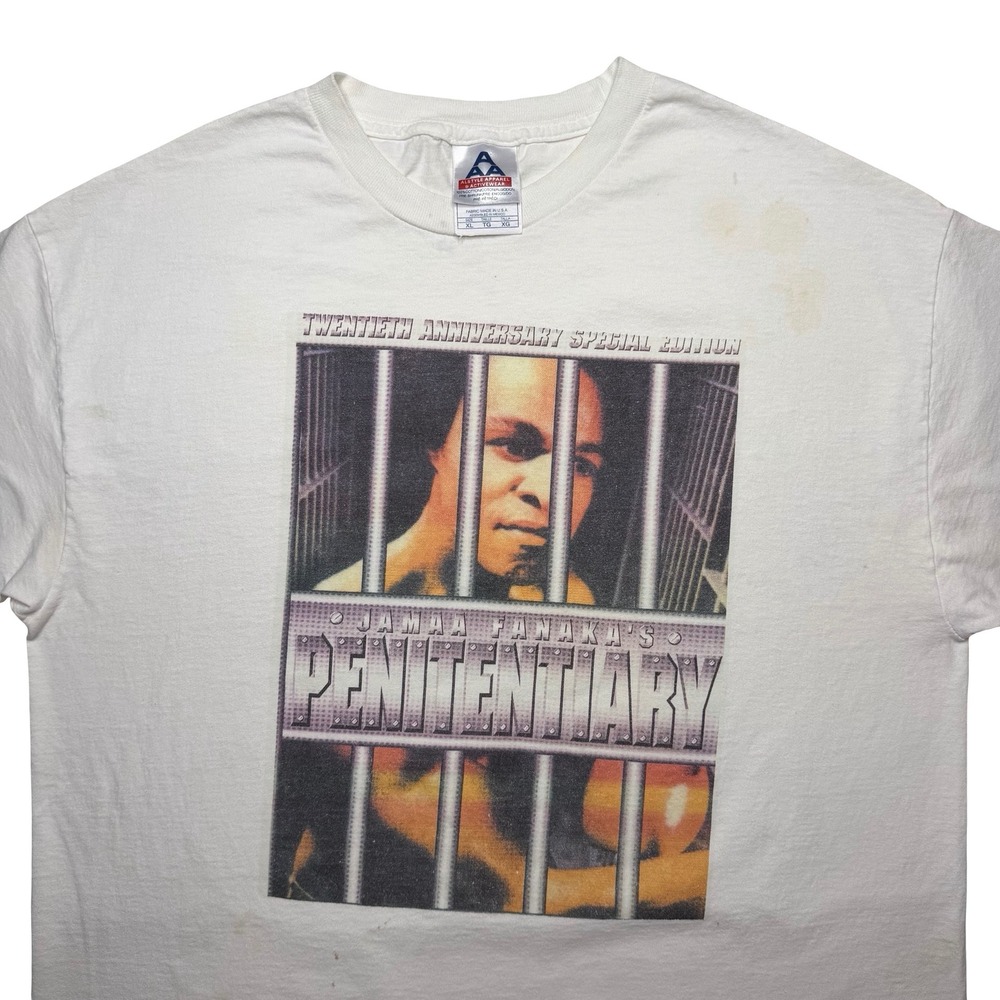 Vintage 90s Jamaa Fanaka's Penitentiary black movie promo shirt